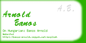arnold banos business card